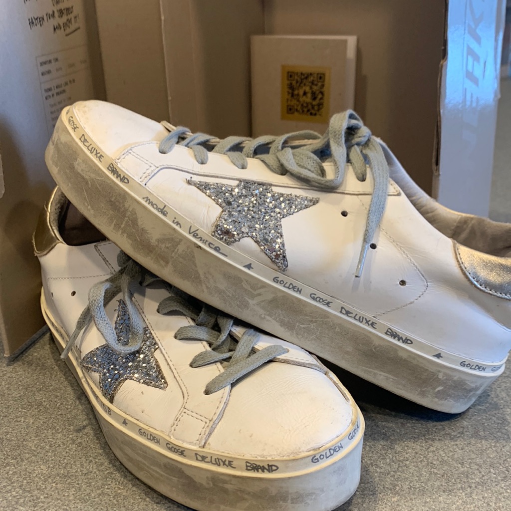 Authentic Golden Goose Hi Star Sneakers